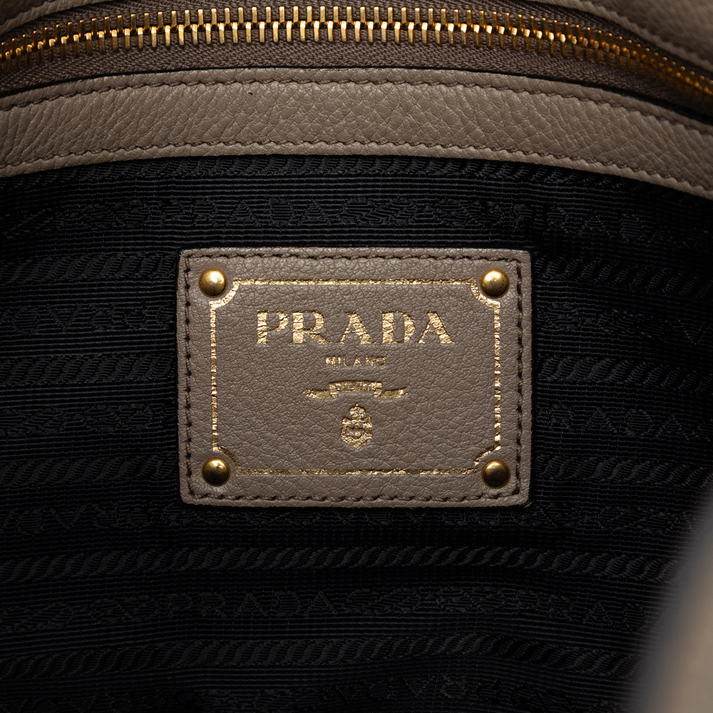 Pre-Loved Prada Vitello Daino Canapa Logo Tote - Picture 5 of 6